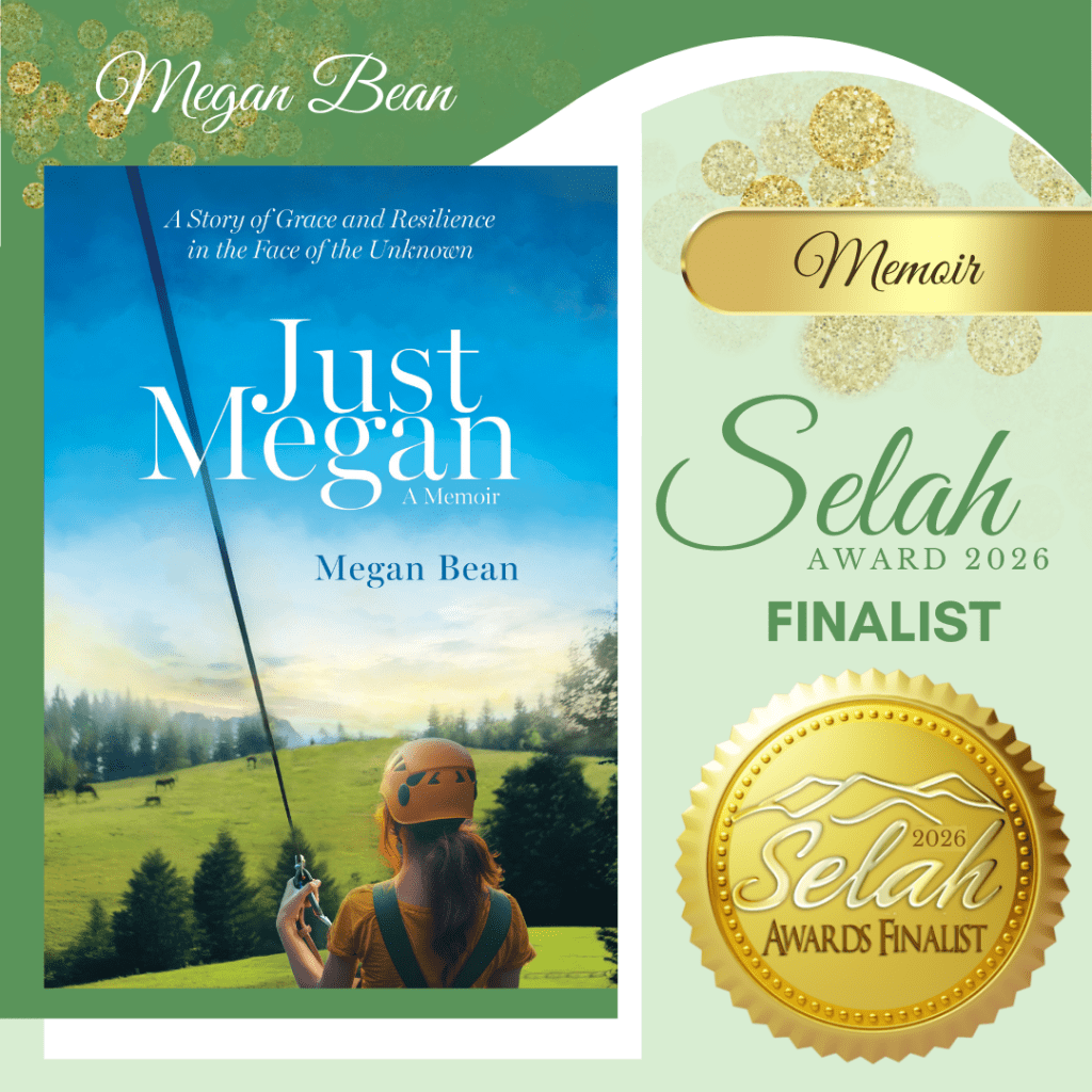 Megan Bean's book, "Just Megan: A Story of Grace and Resilience in the Face of the Unknown", is a finalist for the Selah Awards in the memoir category.